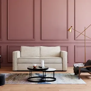 Beliebt Schlafsofa mit Matratze 4-Sitzer - Cord - Beige - Liegefläche mit Lattenrost mit breiten Latten 160 cm - Matratze 14 cm - LORETO