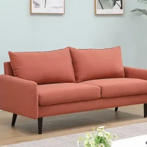 Zertifiziert Sofa 3-Sitzer - Stoff - Terracotta - HALIA