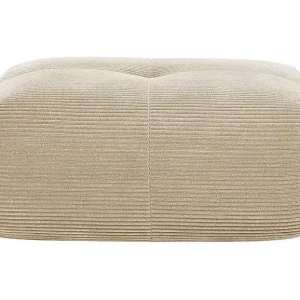 Nur Heute Modulares Sofaset aus Rippvelours: Hocker - 92.5x75x44cm - Beige