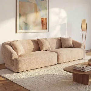 4-Sitzer-Sofa aus strukturiertem Stoff – Beige – ZULIAKA Jetzt Kaufen