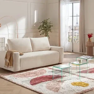 4-Sitzer Schlafsofa – Strukturstoff – Beige – Liegefläche 160 cm – Matratze 16 cm – DAVISO Neue Kollektion