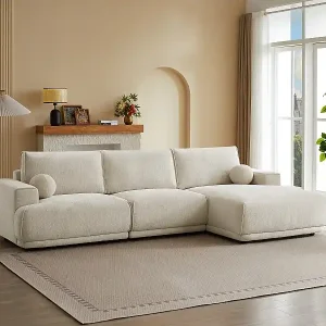 Sichere Zahlung Ecksofa - Ecke rechts - Chenille-Stoff - Beige - EMABI von Maison Céphy