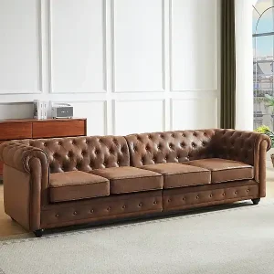 Beliebt Sofa 4-Sitzer - Microfaser - Vintage-Look - CHESTERFIELD