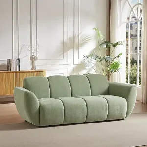 Beliebt Sofa 3-Sitzer - Stoff - Grün - Stepp-Optik - JULORI