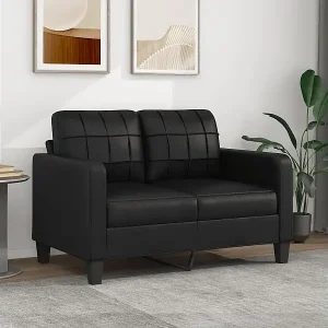 2-Sitzer-Sofa Schwarz 120 cm Kunstleder Bestseller