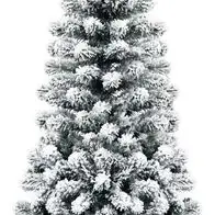135/180/225cm Bleistift Weihnachtsbaum mit Schnee, künstlicher Tannenbaum Christbaum Saisonangebot