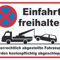 Zertifiziert Parken verboten Einfahrt freihalten Schild