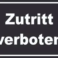 Zutritt verboten Schild weiß-schwarz Preis Gesenkt