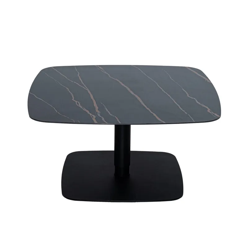 Zertifiziert Lagos Couchtisch aus Keramik in Marmoroptik - höhenverstellbar