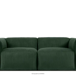 Zweisitziges Modulsofa aus Kordstoff dunkelgrün BUFFO - Farbe dunkelgrün - KONSIMO. Online-Möbelshop Ausverkauf