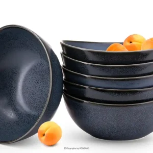Schälchenset graphit 6tlg. TIME BLACK - Farbe schwarz/graphit/blau - KONSIMO. Online-Möbelshop Rabatt