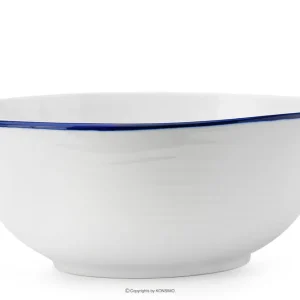 Aktuell Schale KROG - Farbe weiß/dunkelblau - KONSIMO. Online-Möbelshop