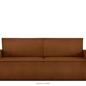 Zweisitzer-Sofa mit Schlaffunktion aus Kordstoff in erzbraun NAPI - Farbe ore - KONSIMO. Online-Möbelshop Kostenloser Versand