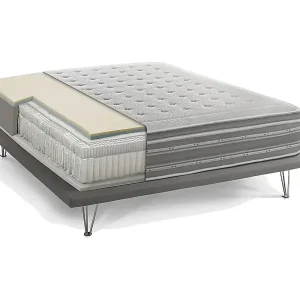 Rabatt Doppelmatratze Dme, Orthopädisch aus Memory-Schaum und Mikrofedern mit Taschen, 100% Made in Italy, Anti-Milbe und hypoallergen, Cm 160x190 h37