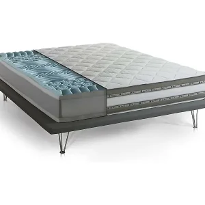 Doppelmatratze Dmirant, Matratze aus Memory Foam und Gel mit 9 verschiedenen Zonen, 100% Made in Italy, Anti-Milbe und hypoallergen, Cm 140x190 h27 Letzte Chance