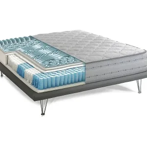Natalina-Doppelmatratze, Matratze aus Memory-Schaum und Taschenfederkern, 100 % Made in Italy, milbenhemmend und hypoallergen, 160 x 200 x 26 cm Direkt Vom Hersteller