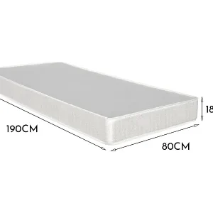 Bestpreis Einzelmatratze Dabastoflo, Matratze aus Polyurethanschaum, vakuumgerollte Matratze, 100% Made in Italy, 80x190x18 cm