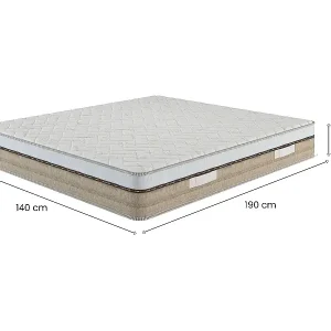 Doppelmatratze Dlonard, Hochwertige Matratze, ergonomische Matratze, Taschenfederkernmatratze, 100 % Made in Italy, 140x190h25cm Preisknaller