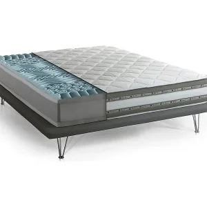 Doppelmatratze Dkiwio, Herausnehmbare Matratze aus Memory Foam und Gel Waterfoam, 100% Made in Italy, Anti-Milbe und hypoallergen, Cm 160x200 h27 Nur Für Kurze Zeit