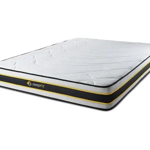 FLEXY Matratze 200x200cm, Taschenfedern und Memory-Schaum, Härtegrad 4, Höhe: 22cm, 3 Komfortzonen Sale