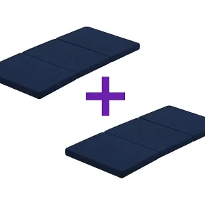 Jetzt Kaufen 2er-Pack faltbare DREMI-Reisebettmatratzen – HR D23-Schaum, 120 x 60 cm, 5 cm dick, atmungsaktives und bequemes 3D-Gewebe