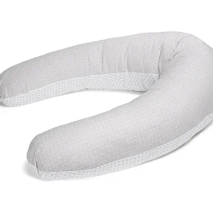 Schwangerschafts- und Stillkissen, Evolutive GRAU 160 cm - Abnehmbarer Bezug und Faserfüllung Rabatt