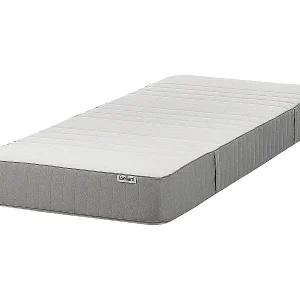 7 Zonen Memory Schaummatratze 80x200 cm hart abnehmbarer Bezug grau / weiß Fancy Neue Kollektion