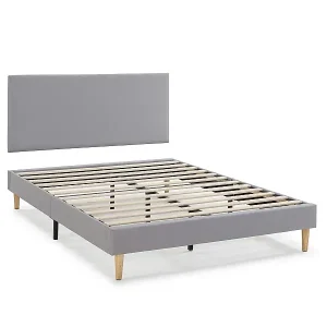 Polsterbett + kopfteil Aroma 140x190 cm, Hellgrau Angebot