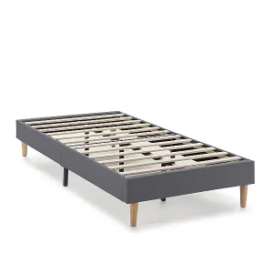 Polsterbett Aroma 90x190 cm, Dunkelgrau Abverkauf