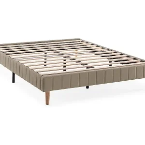 Versand Am Gleichen Tag Polsterbett Eris 140x190 cm, Beige