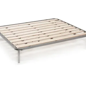Doppelbettgestell Marialaura, orthopädisches Untergestell mit gehobelten Lattenrosten, 100 % Made in Italy, 160 x 190 x 31 cm Kracherpreis