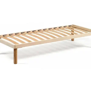 Quadratische und eine halbe Bettbasis Dabatne, Orthopädische Unterlage mit Holzlatten, 100% Made in Italy, Cm 120x190h31 Begrenztes Angebot