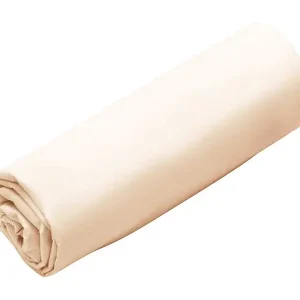 Zertifiziert Spannbettlaken - Baumwollperkal 80 Fäden/cm² - 140 x 190 cm - Steghöhe 30 cm - Beige - BELLIMI