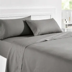 Bettwäsche-Set 135x190cm| PIKOLIN HOME| 100% Baumwolle| 4 Teile| Grau Expressversand