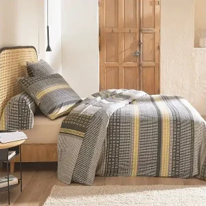 Bettwäsche aus Flanell mit geometrischem Muster und Kissenbezug Saisonangebot