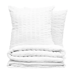 3-teiliges Bettwäscheset mit plissierten Streifen 240 x 220 cm Top-Angebot