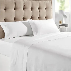 Top-Preis Bettlaken-Set 180x190cm| PIKOLIN HOME| 100% Baumwolle| Perkal| Weiß