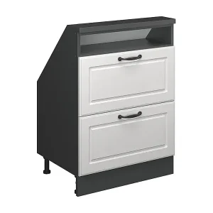 Dachschrägenschrank weiß landhaus/anthrazit 60x46x81.6 rion Top-Angebot