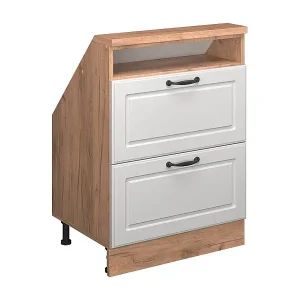 Dachschrägenschrank weiß landhaus/goldkraft eiche 60x46x81.6 rion Top-Seller