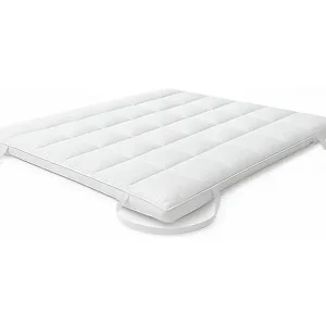 Kracherpreis The White Stone King Size Topper | Gepolsterter Matratzenschoner mit 500 g/m² Füllung | Atmungsaktive Mikrofaserhülle mit Eckgummis | Matratzenschutz 180x200