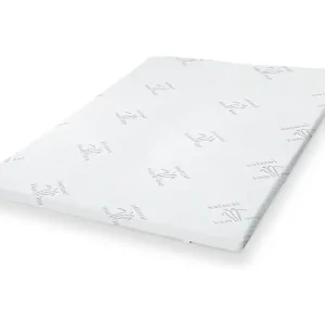 Gratis Versand The White Stone Topper 80 x 200 cm | Ergonomischer Matratzen-Topper | Weiche Vliesfüllung | Höhe 5 cm | Atmungsaktiver und milbenresistenter Stoff