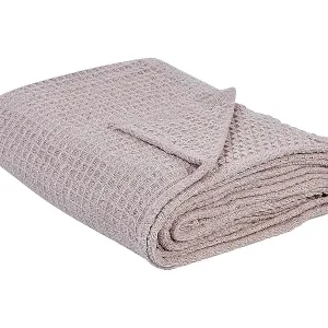 Top-Preis Tagesdecke Baumwolle Pastell Rosa 150x200 cm strukturiert Waffelmuster Chagyl