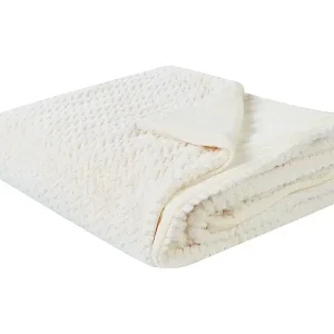 Tagesdecke SURMI Webpelz 150 x 200 cm Cremeweiss Neu Im Sortiment