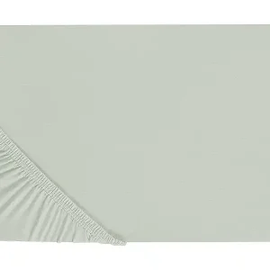Spannbettlaken Baumwolle hellgrün 90 x 200 cm Steghöhe 30 cm mit Gummizug Janbu Kostenloser Versand