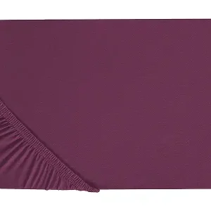 Spannbettlaken Baumwolle burgunderrot 160 x 200 cm Steghöhe 30 cm mit Gummizug Janbu Gratis Versand