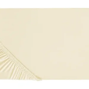 Solange Der Vorrat Reicht Spannbettlaken Baumwolle beige 160 x 200 cm Steghöhe 30 cm mit Gummizug Janbu