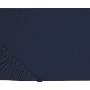 Spannbettlaken dunkelblau Baumwolle mit Gummizug Spannbetttuch 200x200 cm Hofuf Top-Angebot