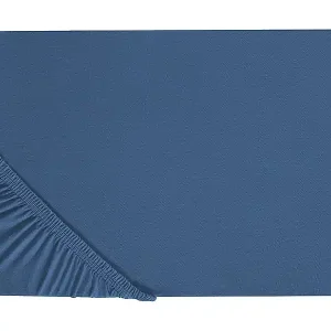 Spannbettlaken Baumwolle marineblau 90 x 200 cm Steghöhe 30 cm mit Gummizug Janbu Super-Preis