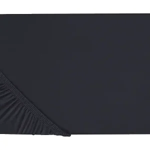 Spannbettlaken Baumwolle schwarz 90 x 200 cm Steghöhe 30 cm mit Gummizug Janbu Letzte Chance