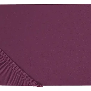 Spannbettlaken Baumwolle burgunderrot 140 x 200 cm Steghöhe 30 cm mit Gummizug Janbu Preis Gesenkt